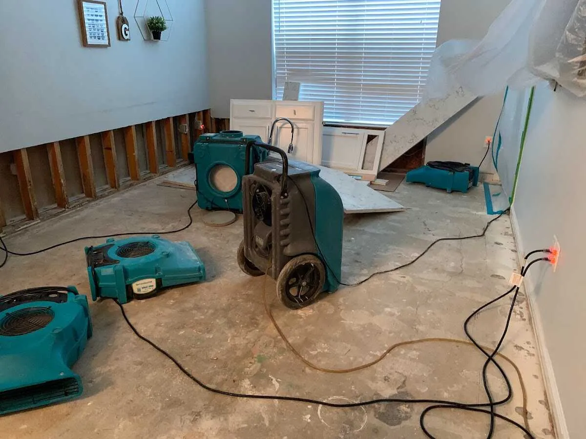 Dehumidifier in flood-cut room for Water Extraction & Removal in Cromwell